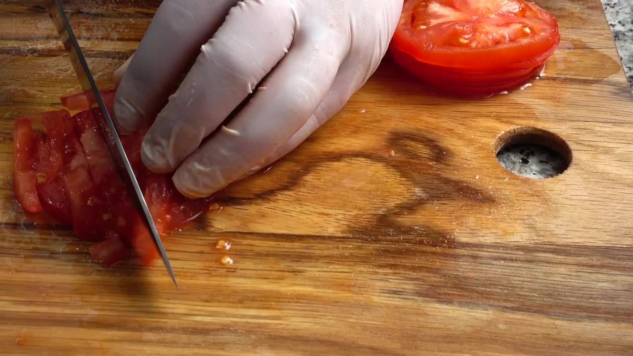 Free Video Stock Slicing Tomato On A Board Live Wallpaper - Free Download