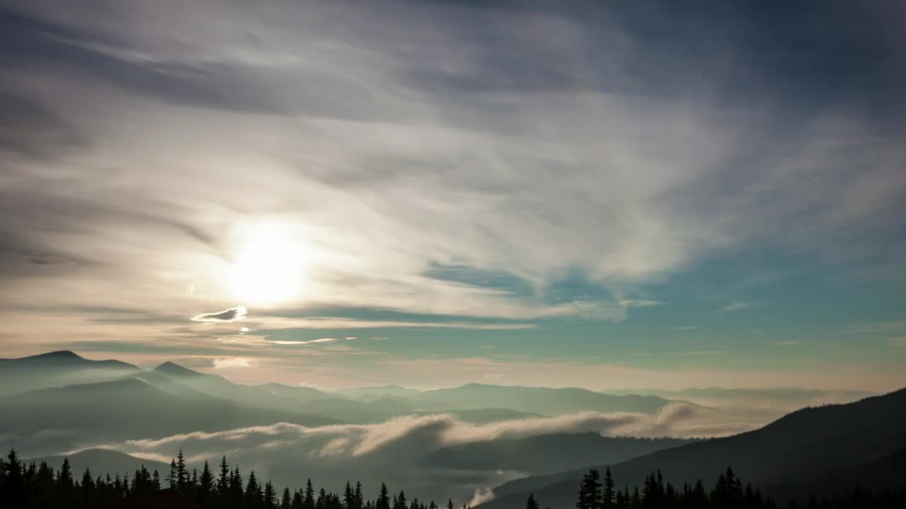 Stock Video Dusk In The Sky Over The Mountains Live Wallpaper For PC - Free Download
