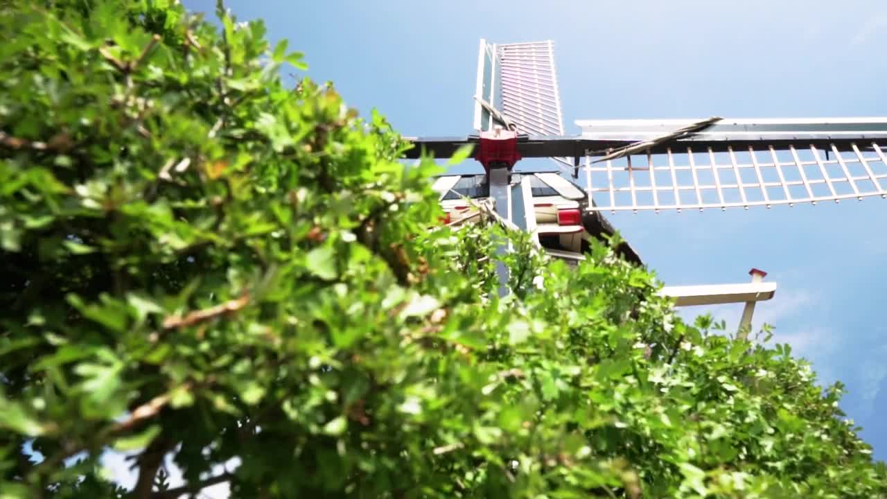 Stock Video Old Windmill On A Sunny Day Live Wallpaper - Free Download
