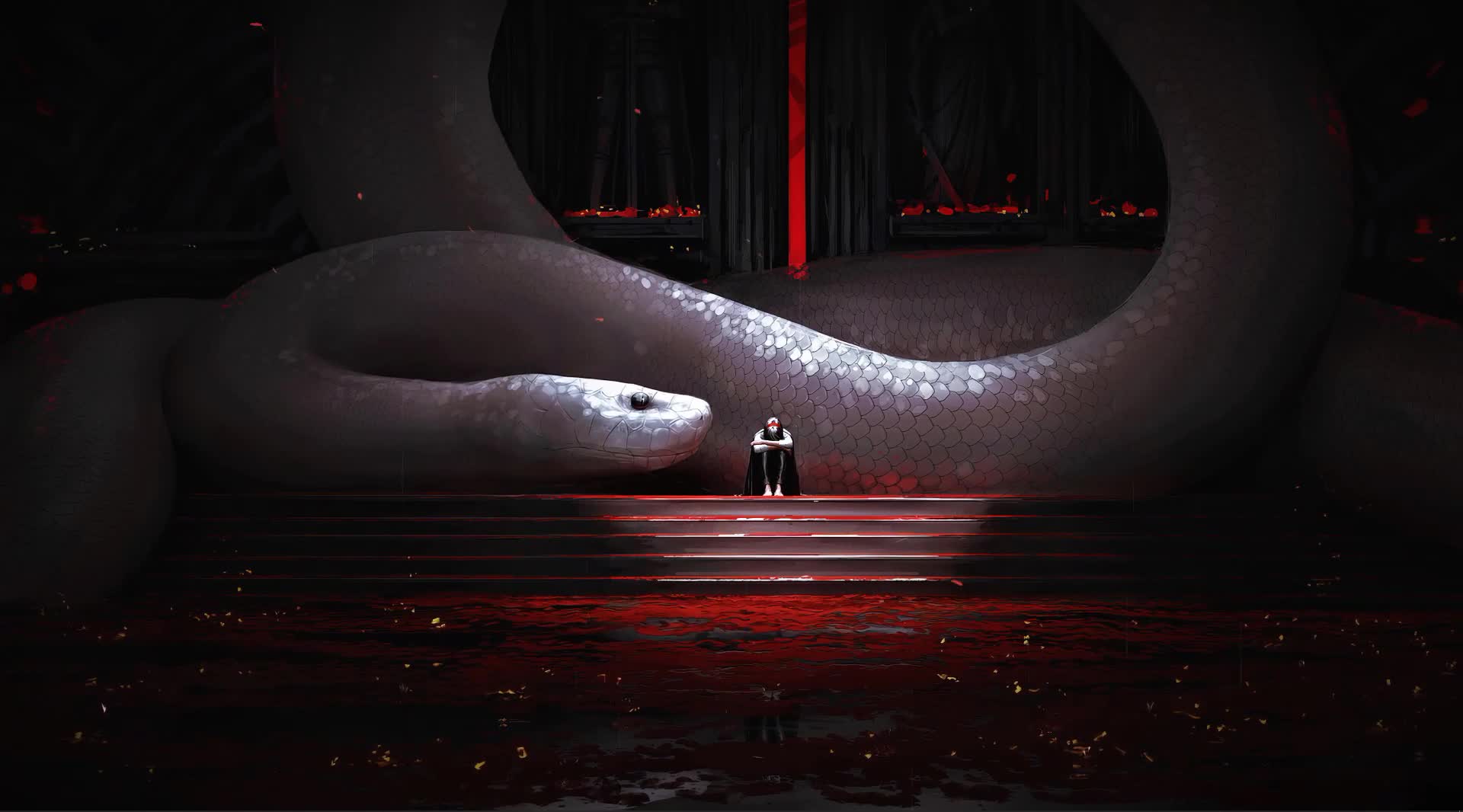 The Giant White Snake Live Wallpaper - Free Download