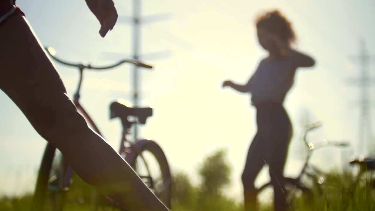Free Stock Video Two Girls Stretching During A Bike Ride Live Wallpaper - Free Download