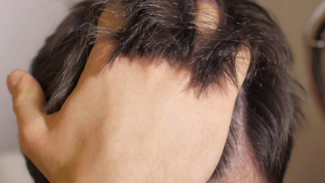 Stock Video Man Touching His Hair Close U Animated Wallpaper - Free Download