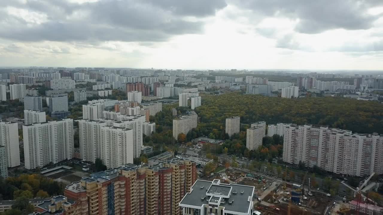 Stock Video Large Residential Area Under Clouds Animated Wallpaper - Free Download