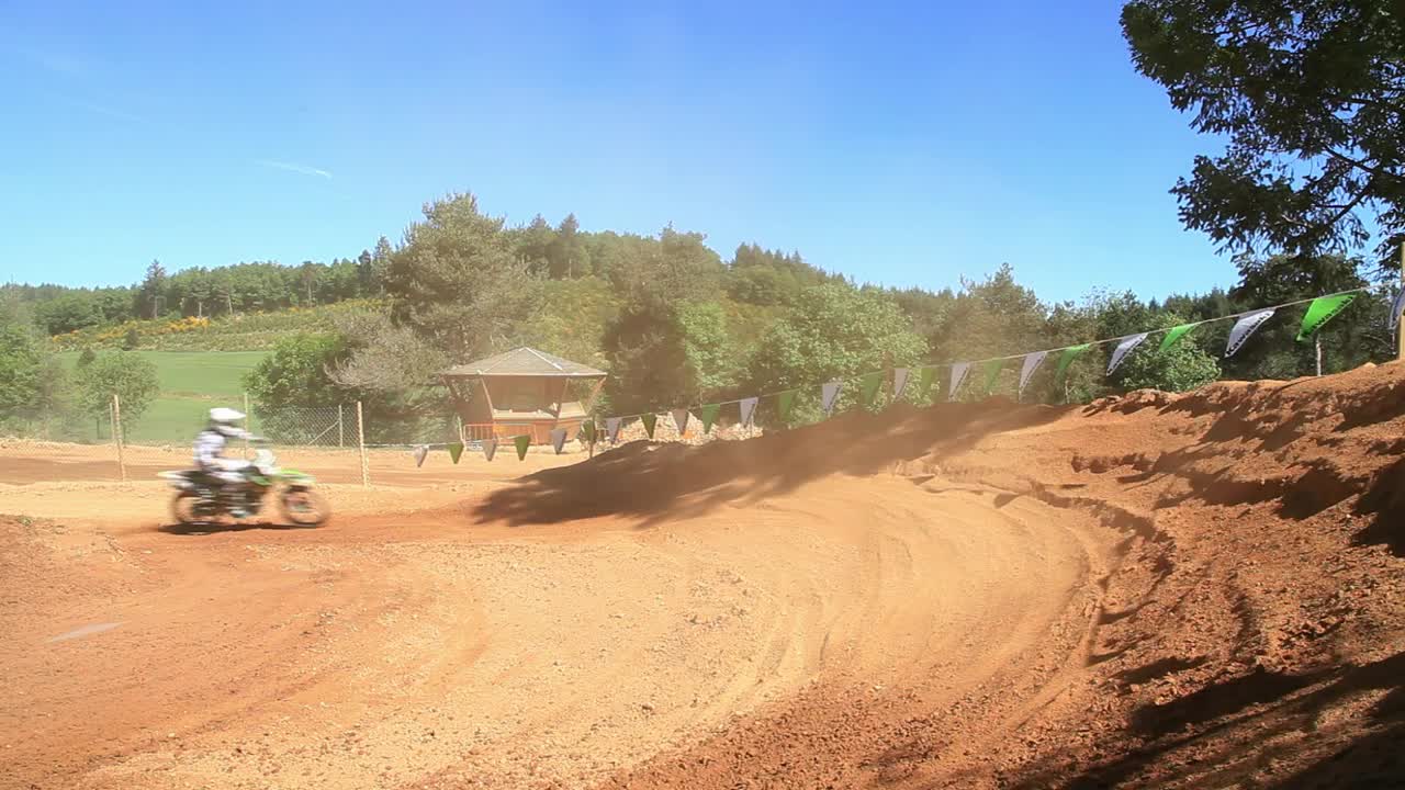 Stock Video Motorcross Rider Kicking Up Dirt Live Wallpaper - Free Download