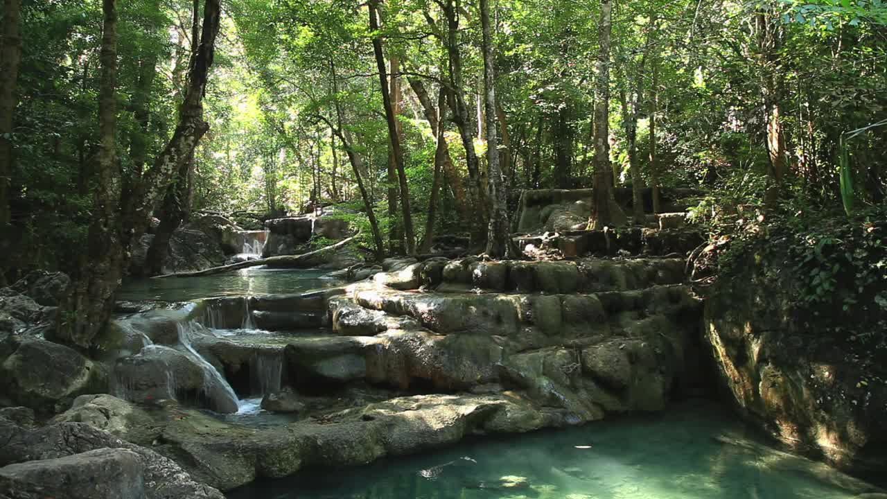 Stock Video Beautiful River And Waterfalls In A Park Live Wallpaper For PC - Free Download