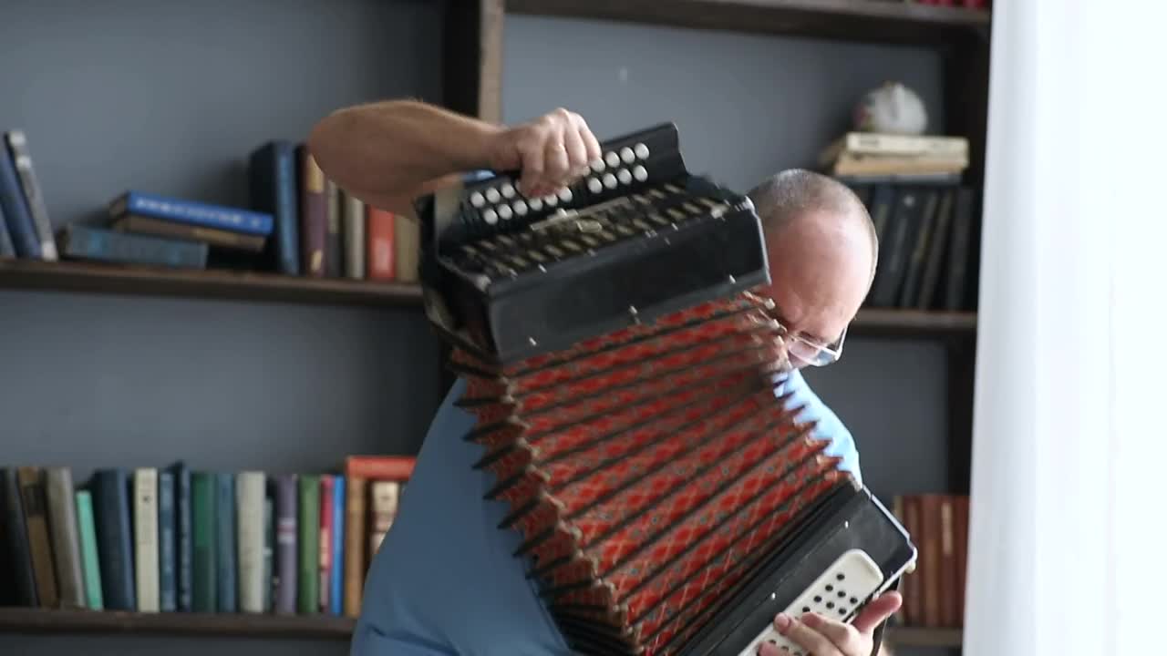 Free Stock Video Senior Man Playing The Accordion Live Wallpaper - Free Download