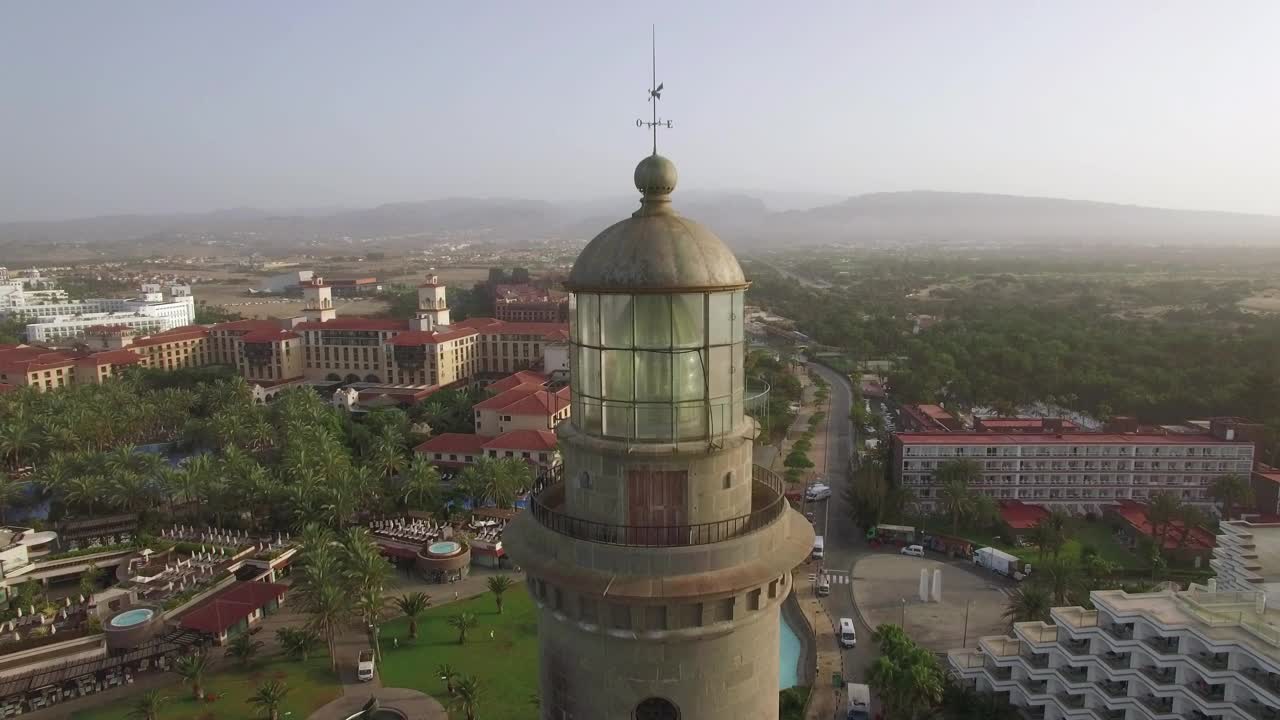 Stock Video Flying Away From An Old Lighthouse Live Wallpaper For PC - Free Download