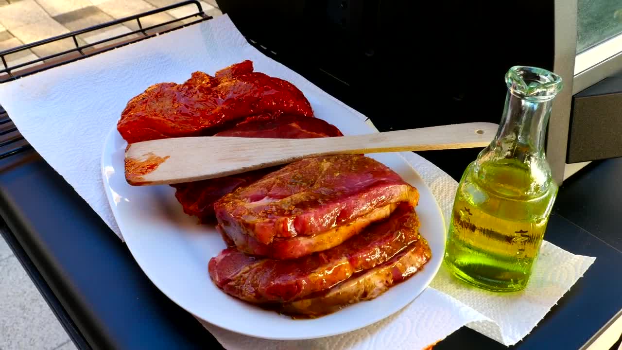 Video Stock Raw Beef Steak Ready For The Grill Live Wallpaper Free - Free Download