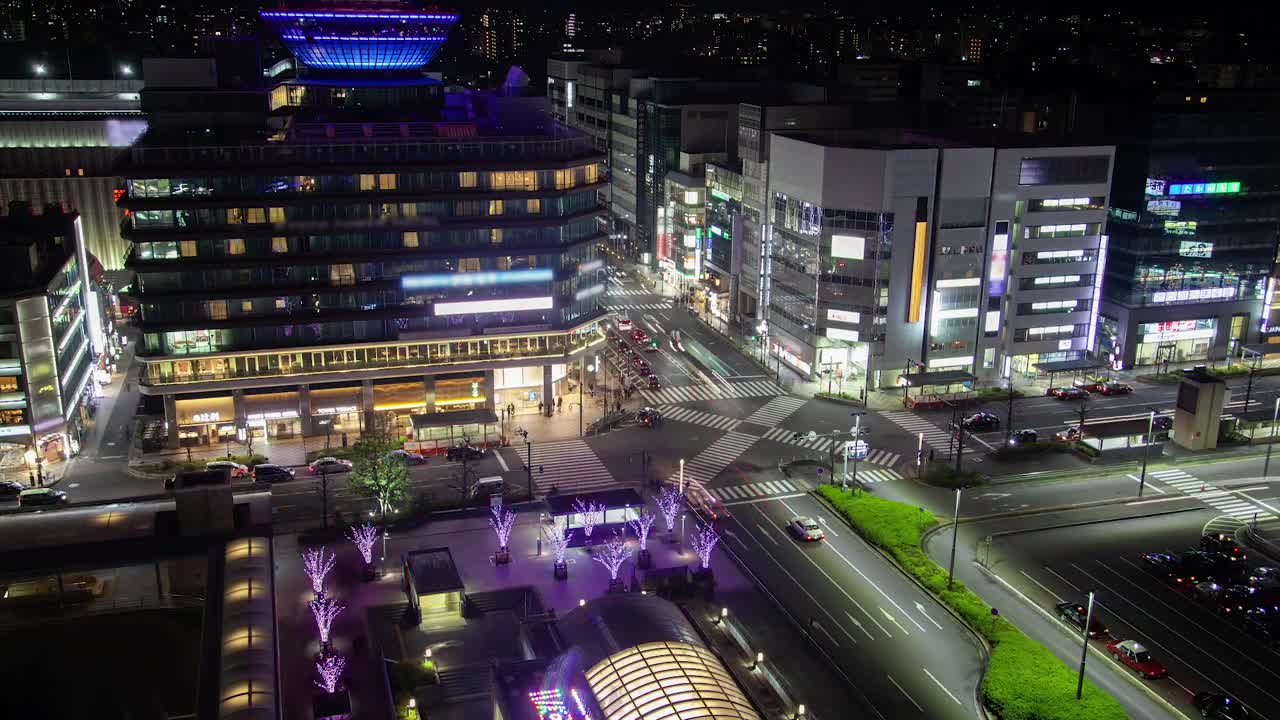 Stock Video Kyoto Crossroad At Night Animated Wallpaper - Free Download