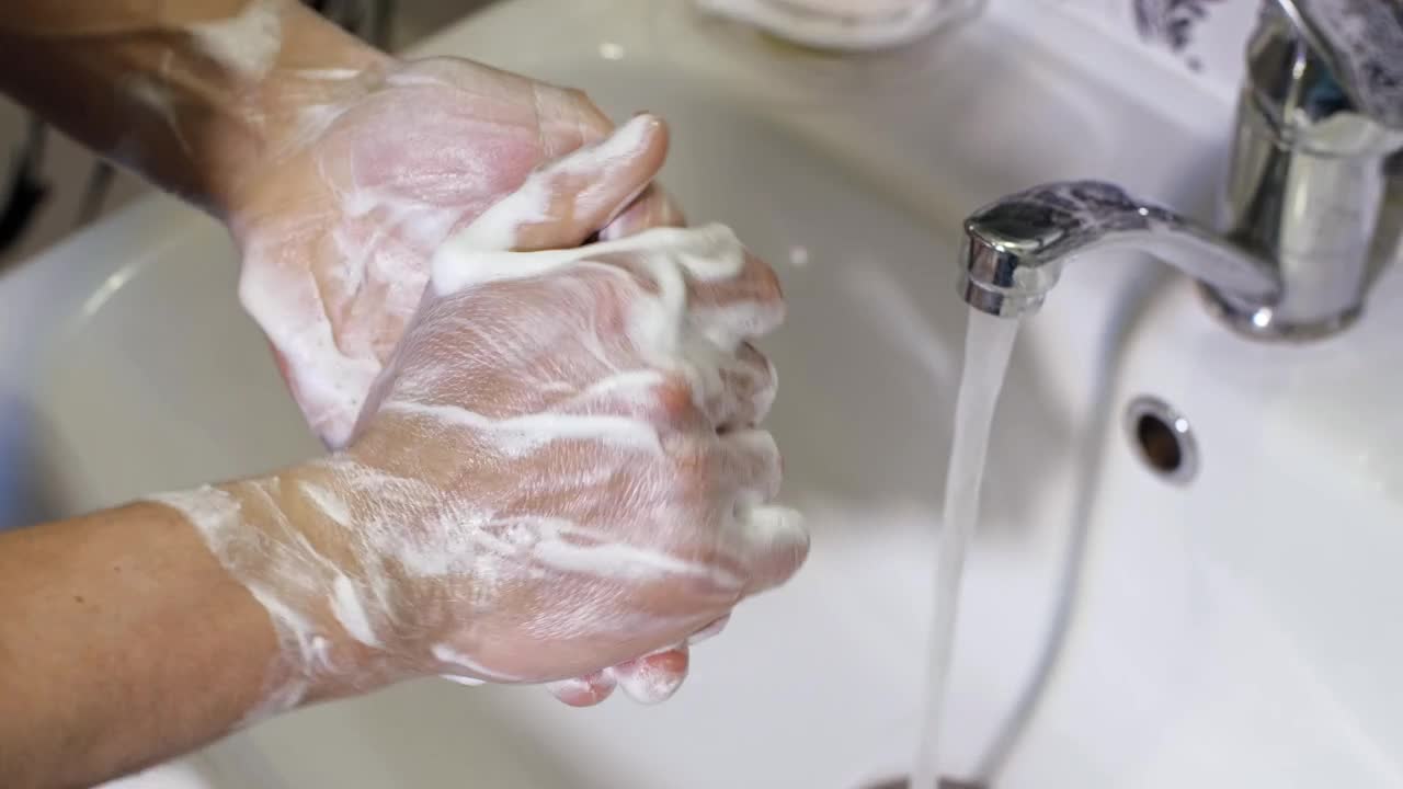 Video Stock Person Washing Their Hands In The Bathroom Live Wallpaper Free - Free Download