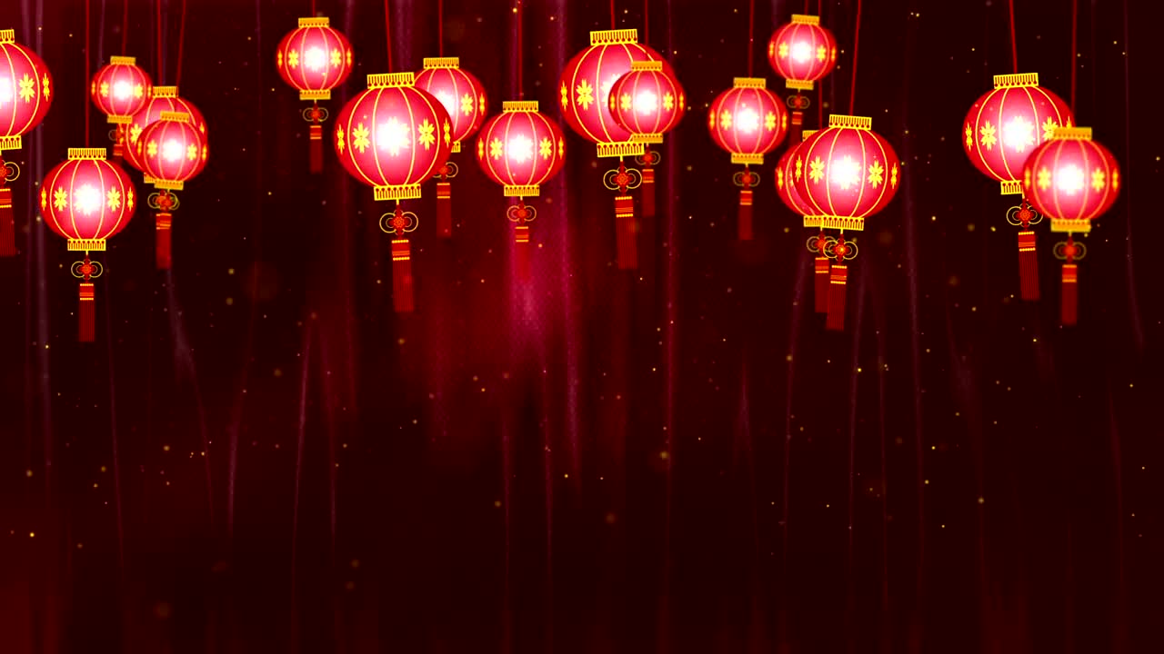 Stock Video Hanging Chinese Culture Lamps Title Video Animated Wallpaper - Free Download