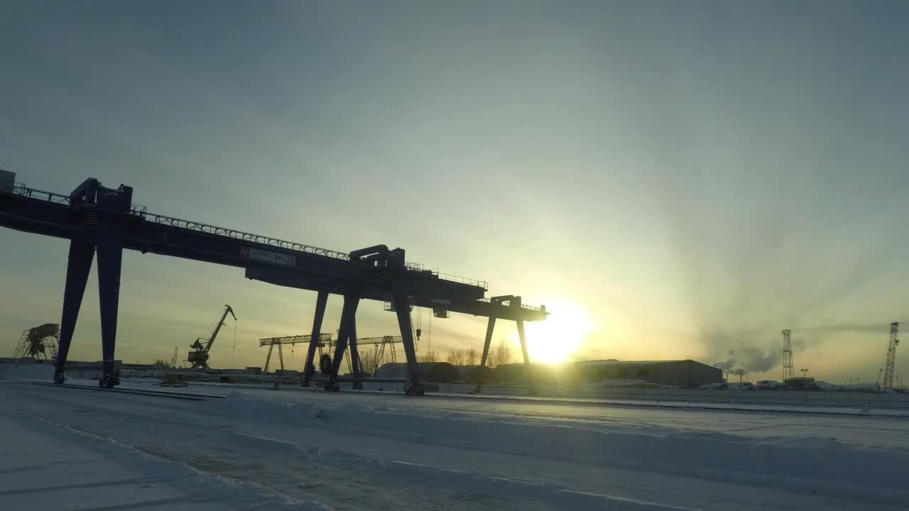 Stock Footage Winter Snowfall Across A Port Live Wallpaper - Free Download