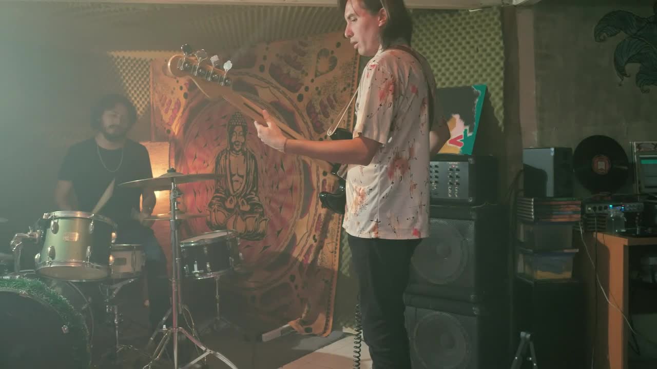 Stock Video Musical Group Playing Their Instruments Live Wallpaper - Free Download