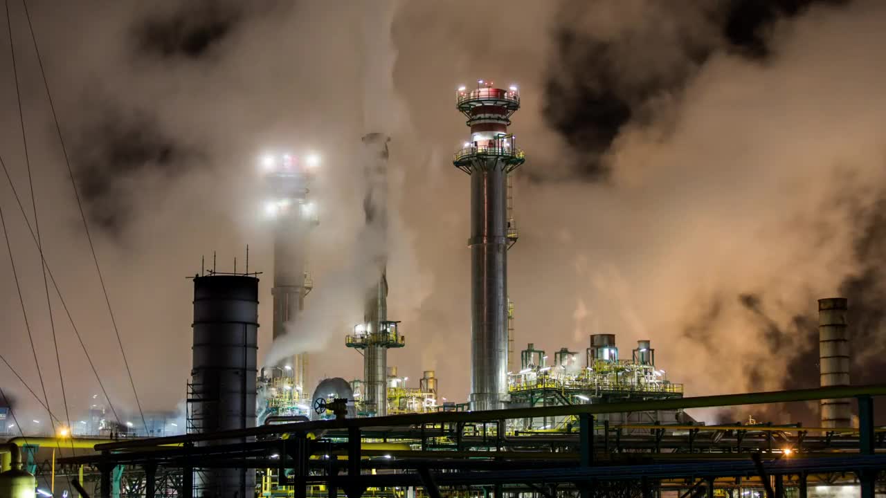 Video Stock Petrochemical Plant At Night Live Wallpaper Free - Free Download