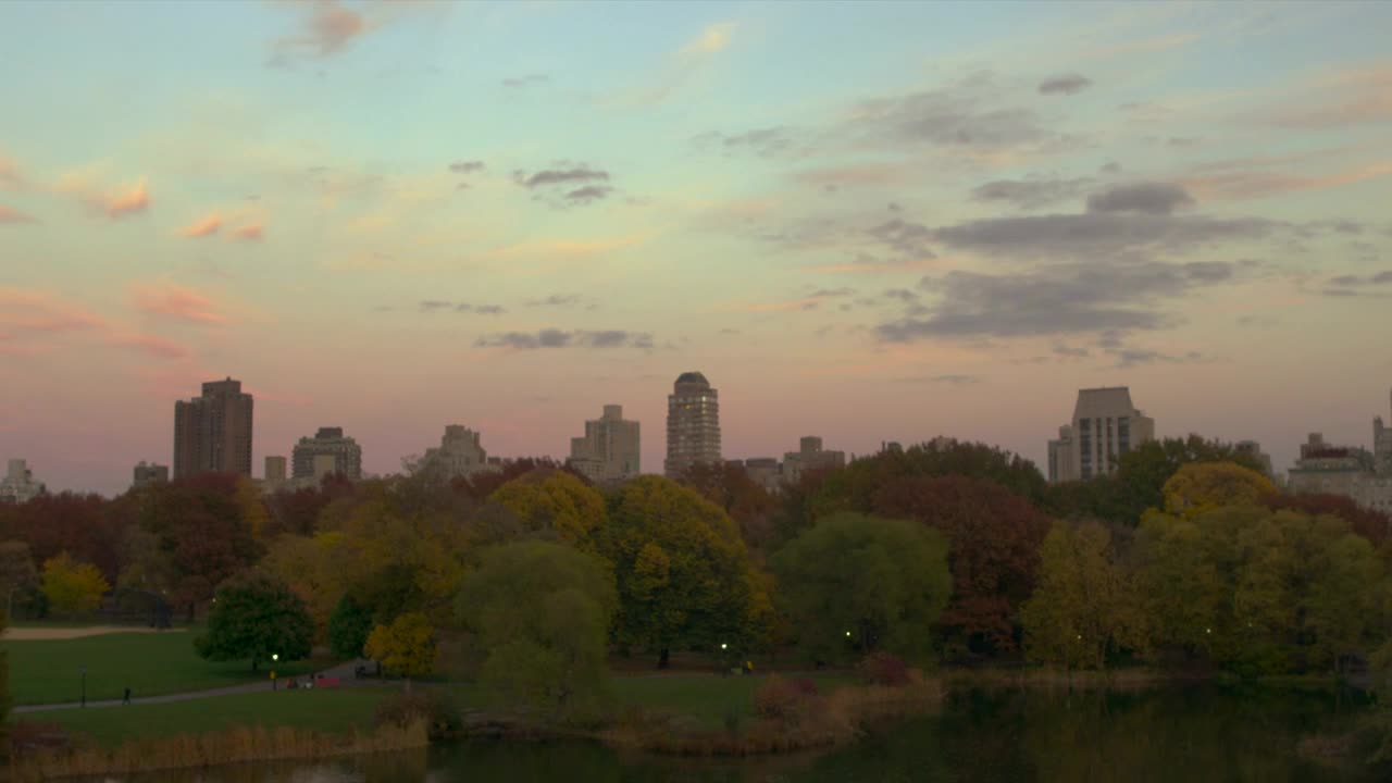 Free Video Stock sunset over central park Live Wallpaper - Free Download