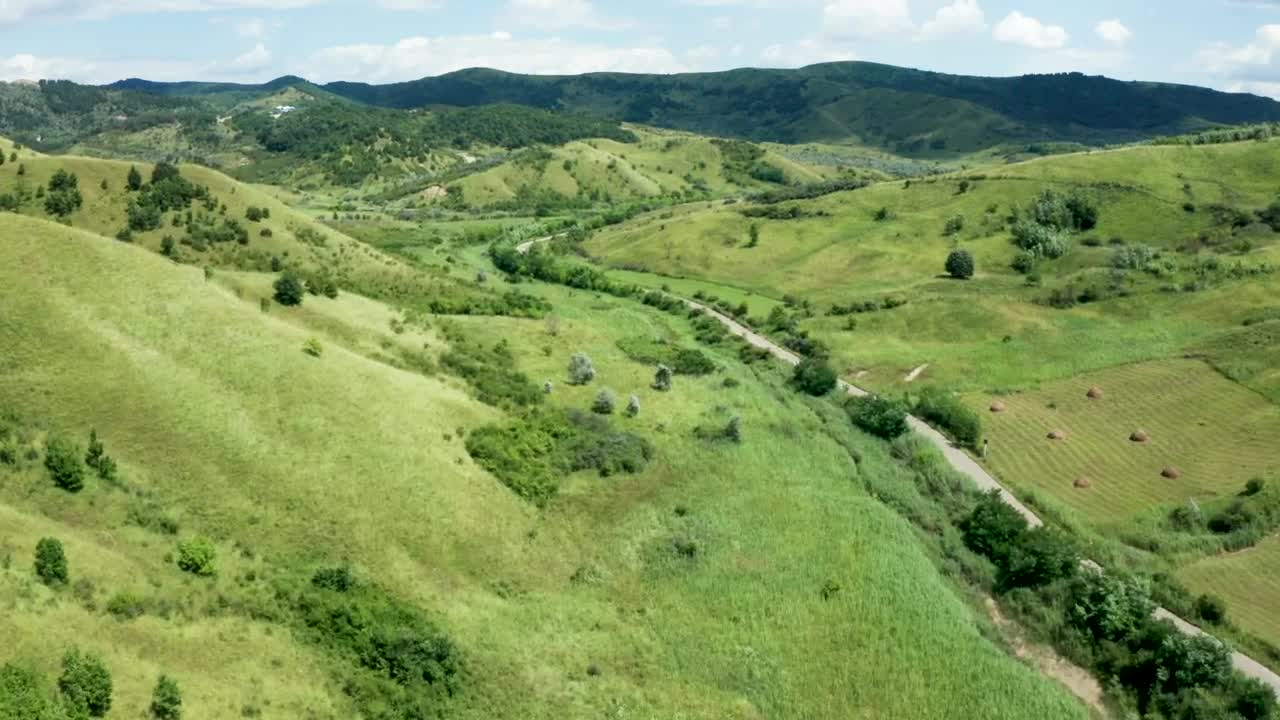 Stock Video European Countryside In Cinematic Drone Flyover Live Wallpaper For PC - Free Download