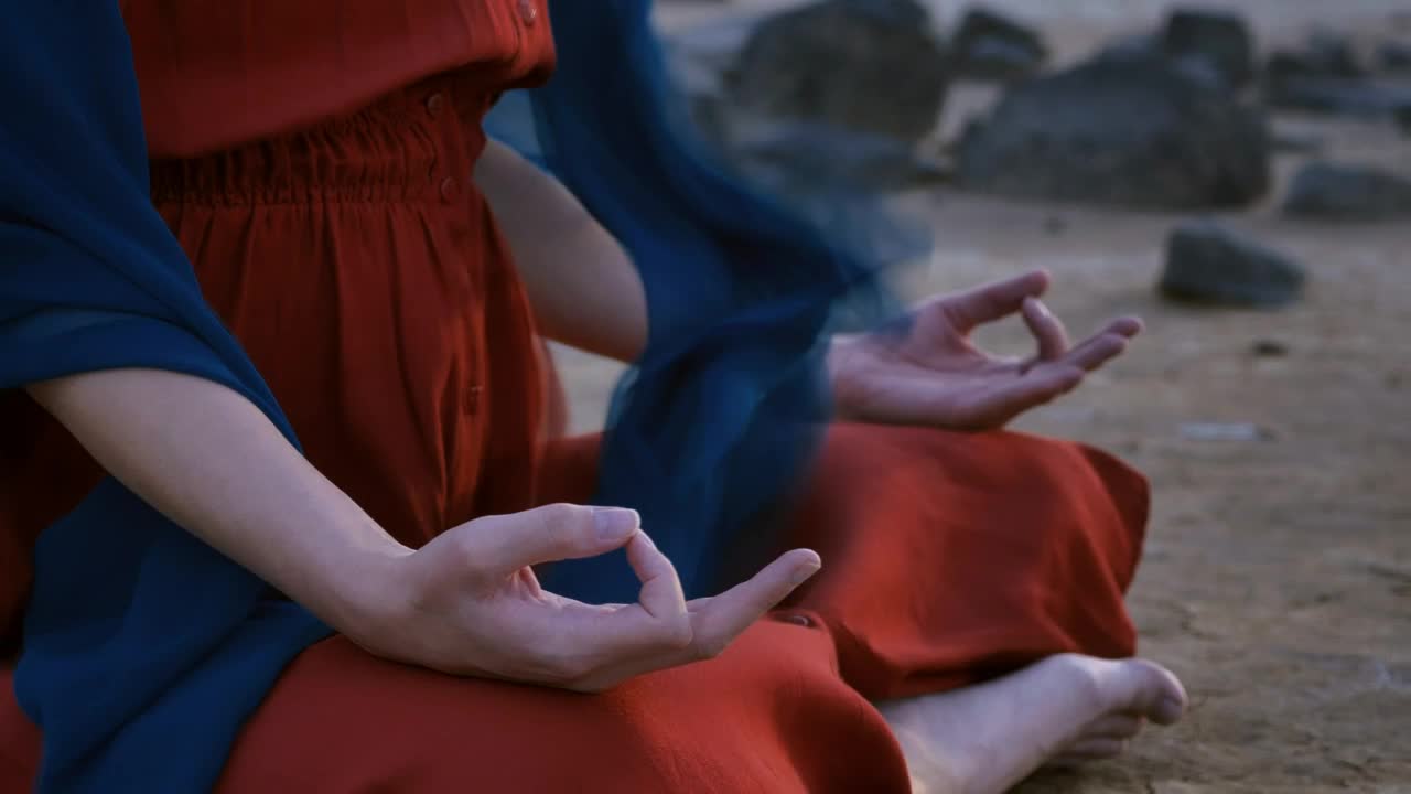 Stock Video Hands Of A Woman Yoga Position On The Land Of Animated Wallpaper - Free Download
