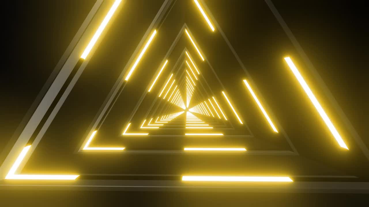 Stock Video Crossing Through Triangles With Yellow Lights D Live Wallpaper For PC - Free Download