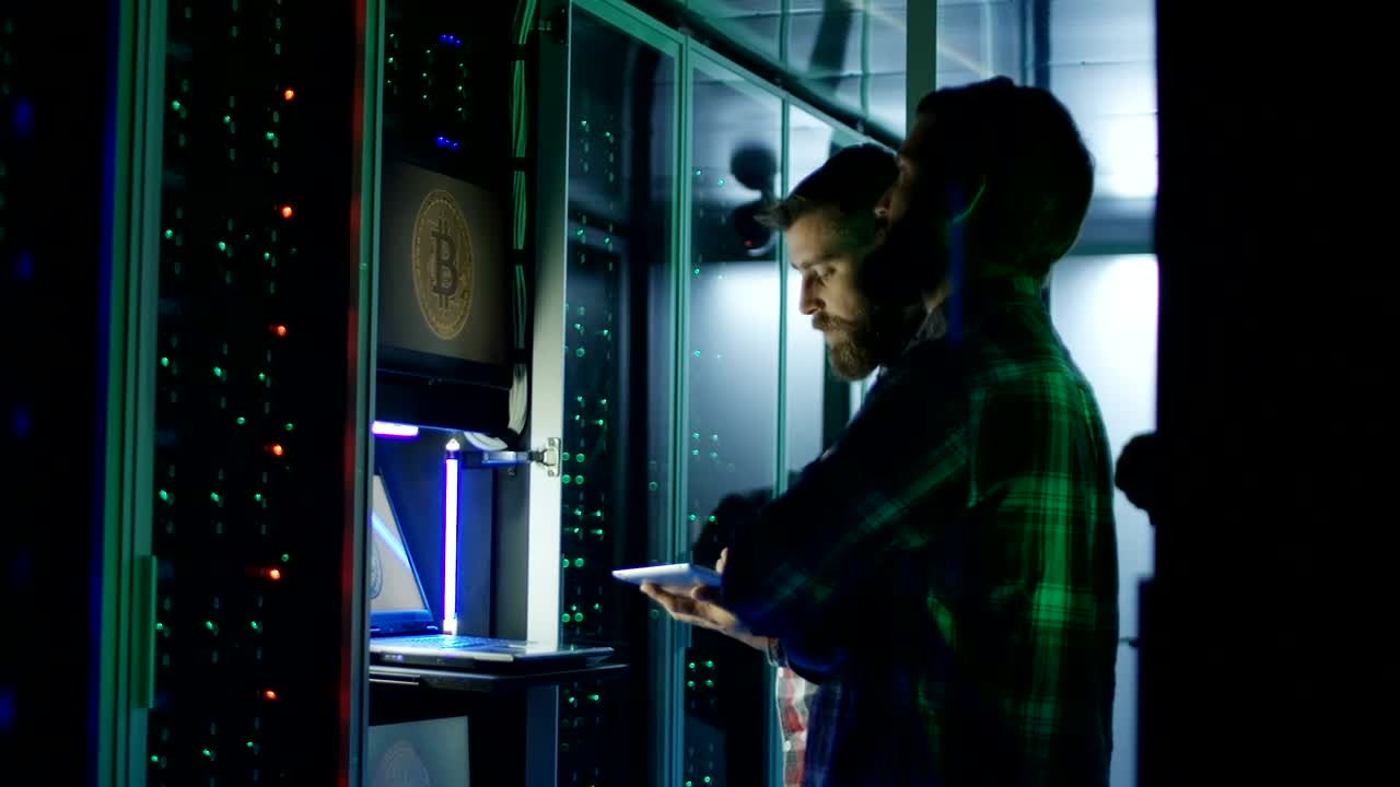 Stock Video Engineer Setting Bitcoin Mining Farm Live Wallpaper For PC - Free Download