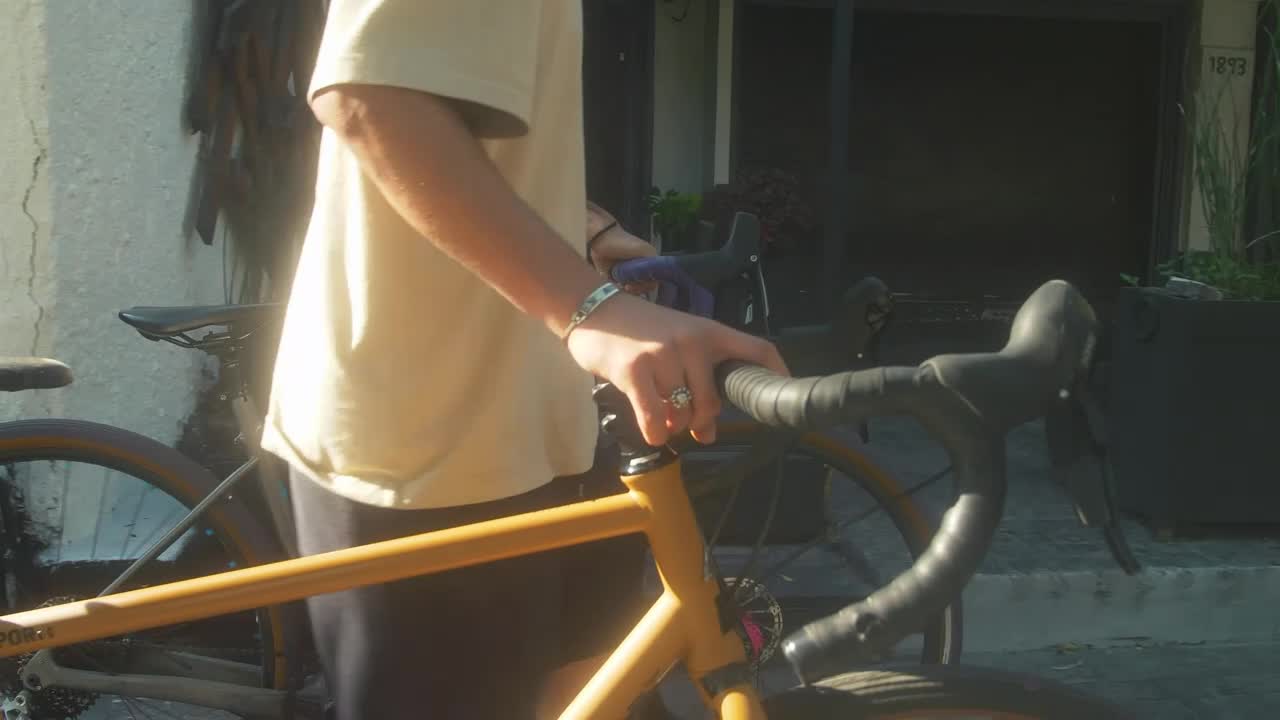 Free Stock Video Two Cyclists Walking Down The Street Live Wallpaper - Free Download
