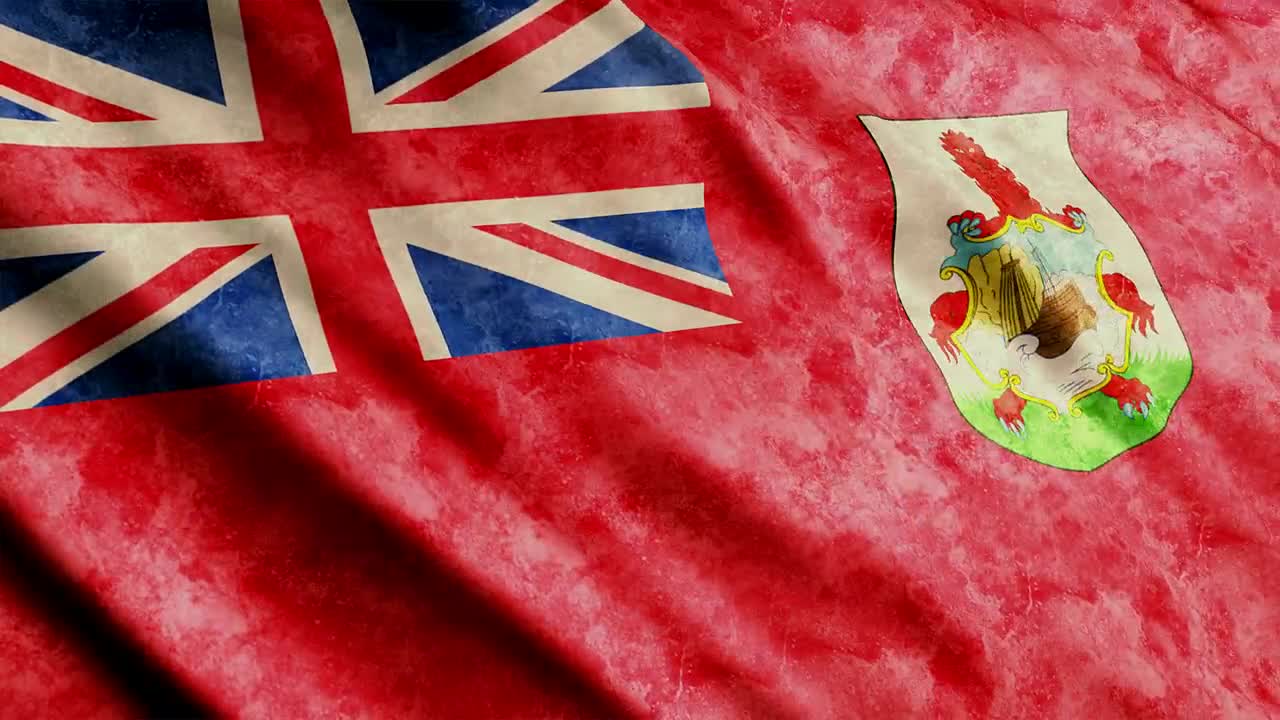 Stock Video Bermuda Flag Waving With A Faded Texture Live Wallpaper For PC - Free Download