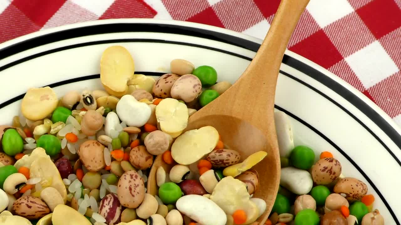 Stock Video Legume Mix Dish Animated Wallpaper - Free Download