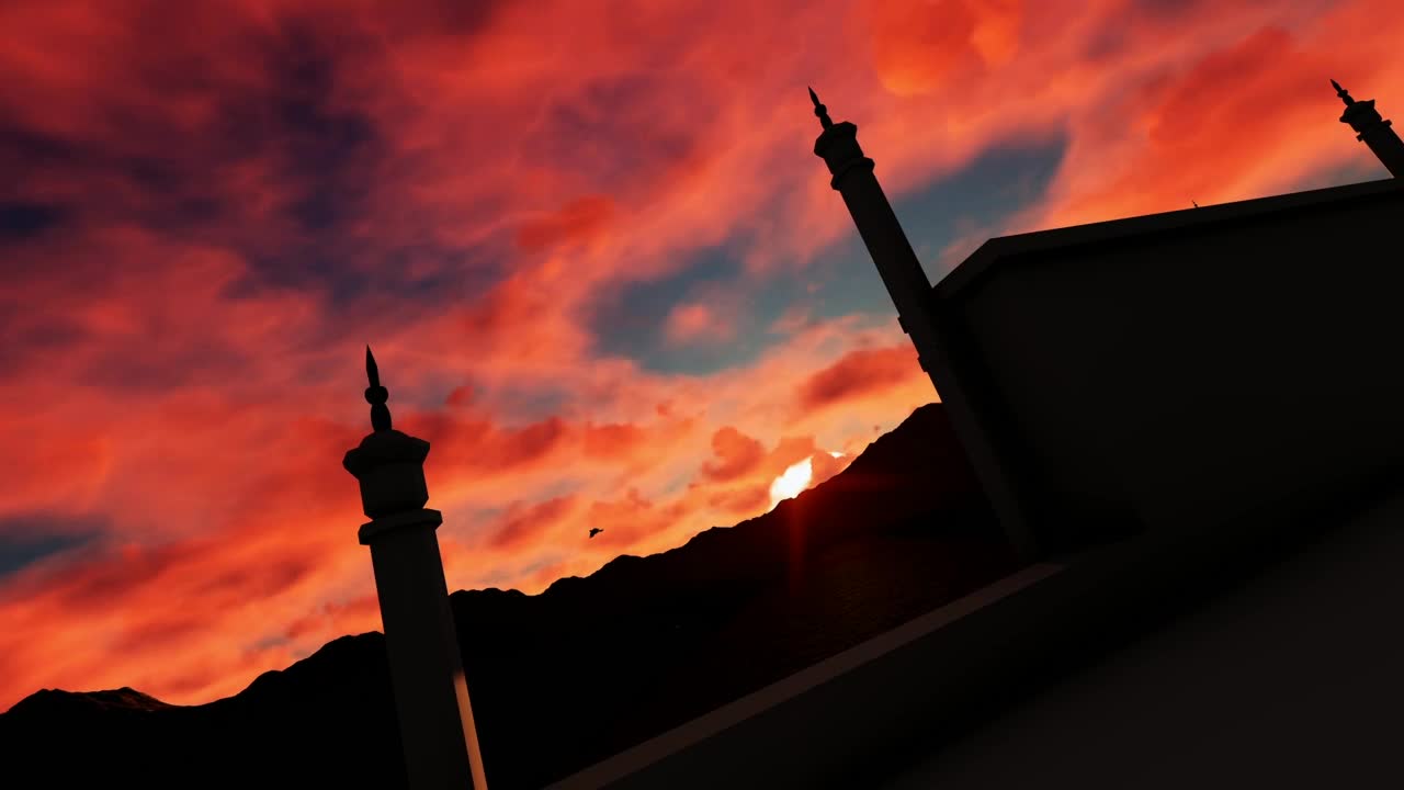 Free Video Stock sunset at the taj mahal Live Wallpaper - Free Download