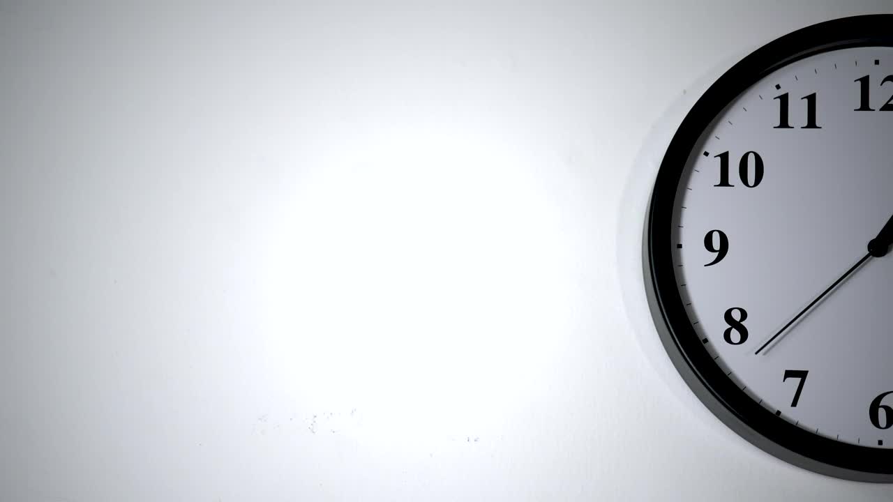 Free Stock Video Wall With A Round Black Analog Clock Live Wallpaper - Free Download