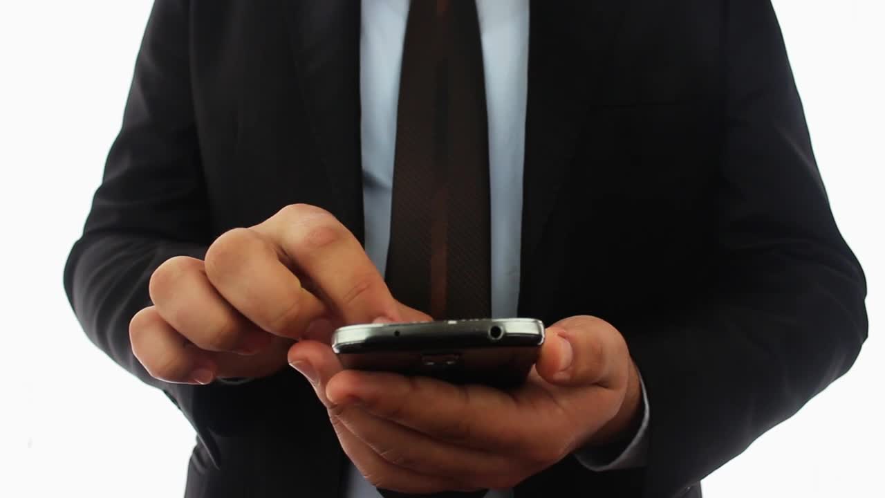 Video Stock Businessman Texting With A Smartphone Live Wallpaper For PC - Free Download