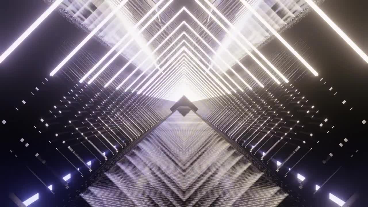 Stock Video Futuristic Corridor Illuminated With Led Lights Live Wallpaper For PC - Free Download