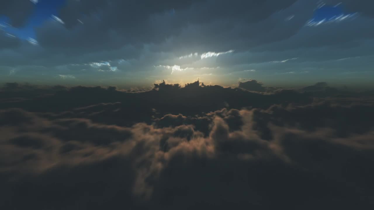 Stock Video Flying Between Two Layers Of Clouds In The Sky Live Wallpaper For PC - Free Download