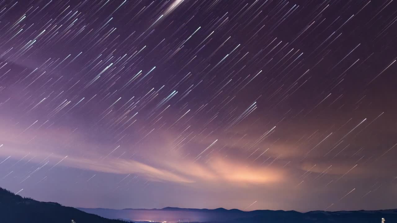 Free Video Stock time lapse of an awesome star shower Live Wallpaper - Free Download