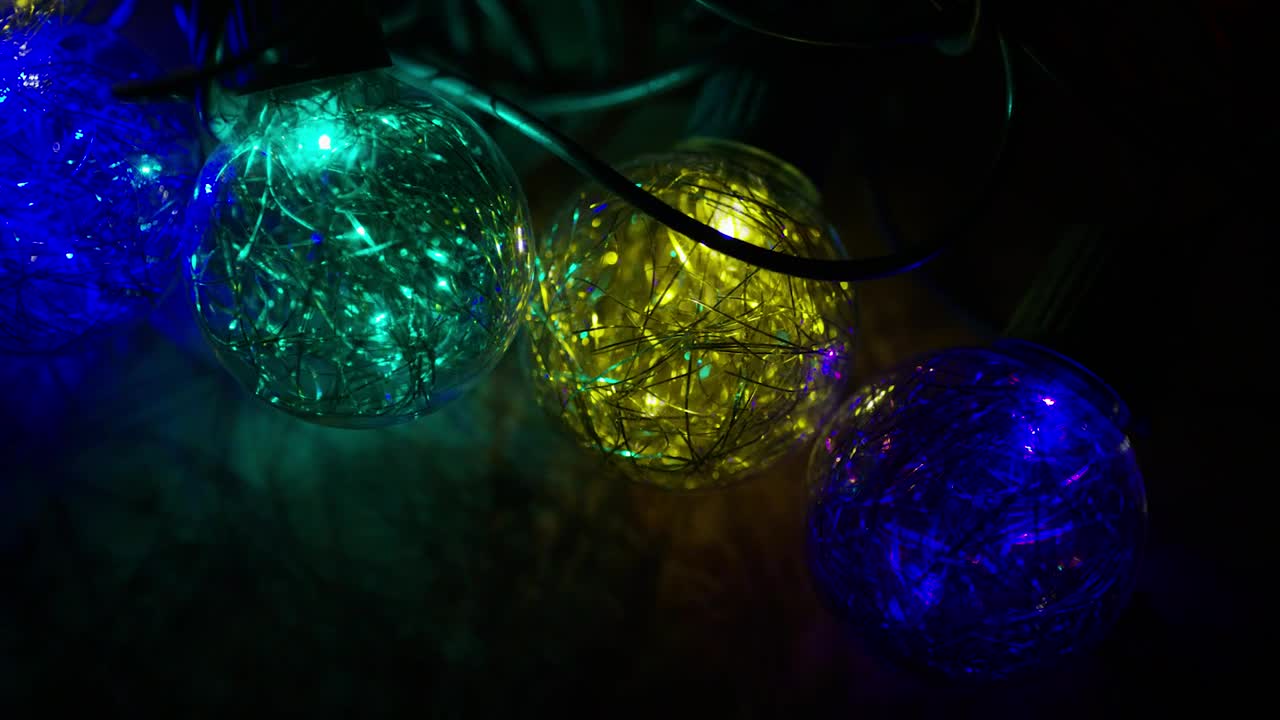 Stock Video Ornamental Christmas Lights Rotating Live Wallpaper - Free Download