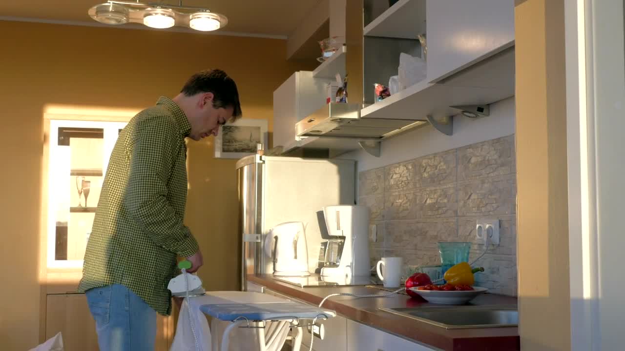 Stock Video Ironing Work Clothes Animated Wallpaper - Free Download