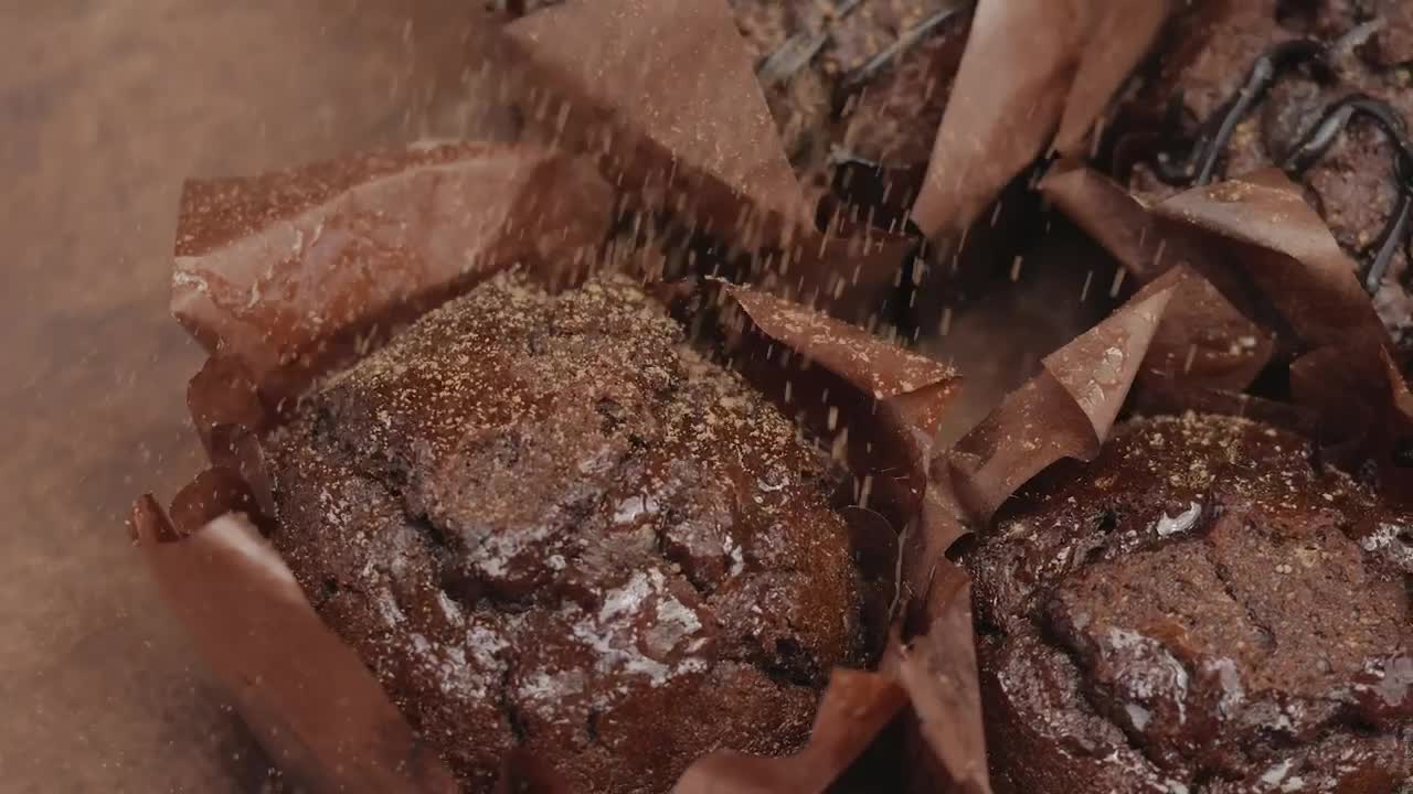 Free Video Stock Sprinkle Striped Chocolate Over Chocolate Cupcakes Live Wallpaper - Free Download