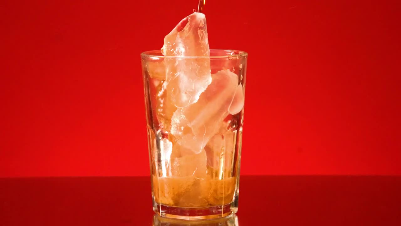 Free Stock Video Served Glass Of Soda On A Red Background Live Wallpaper - Free Download
