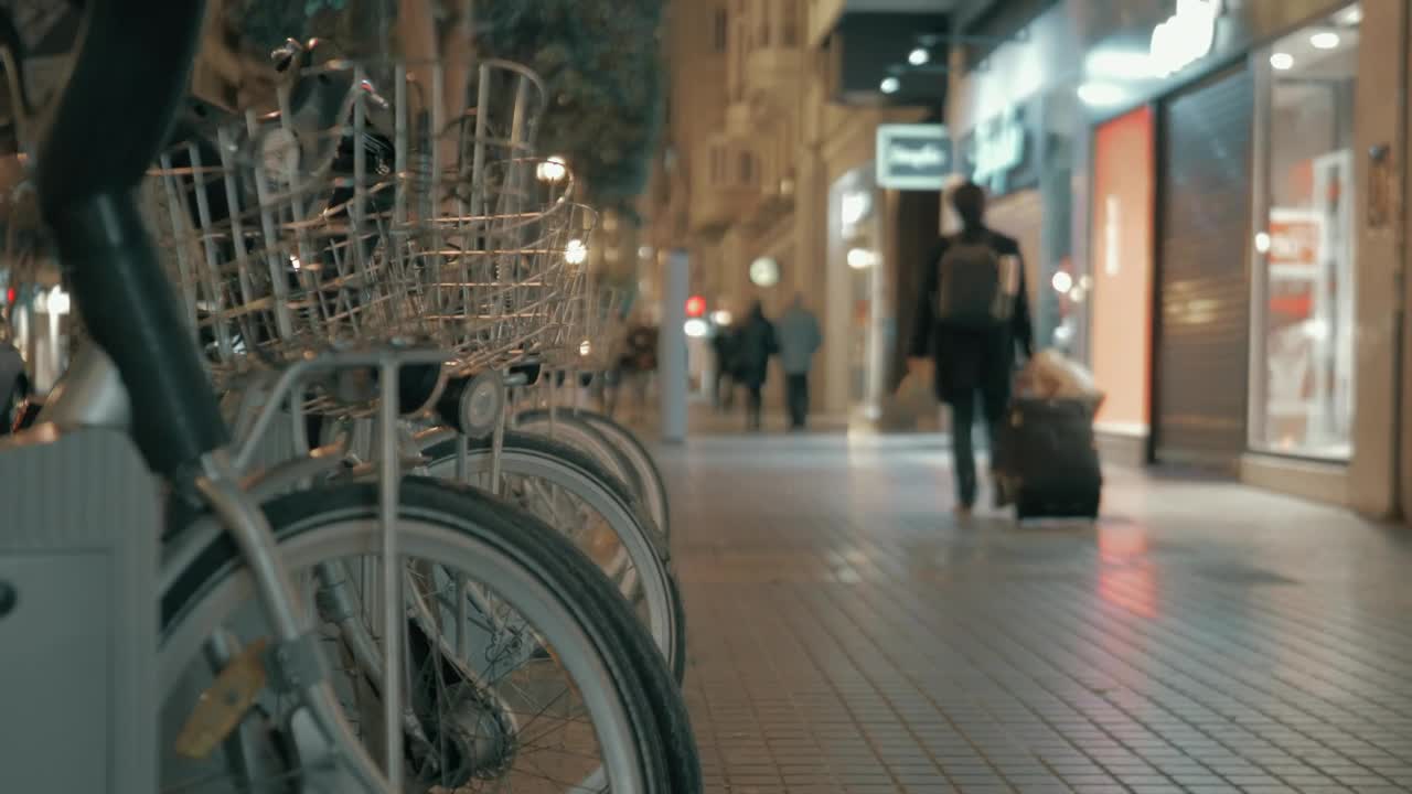 Stock Video Bikes Parked During The Night Live Wallpaper For PC - Free Download