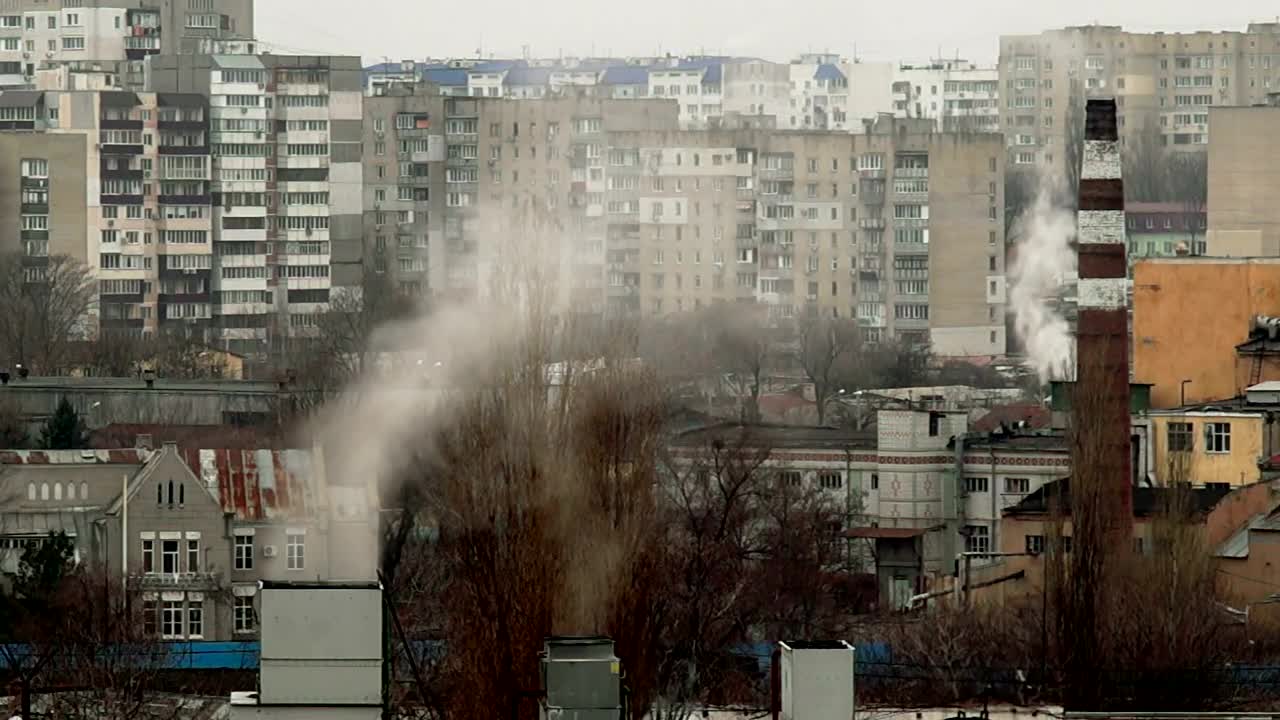 Free Video Stock Steam Coming Out Of Household Chimneys Live Wallpaper - Free Download