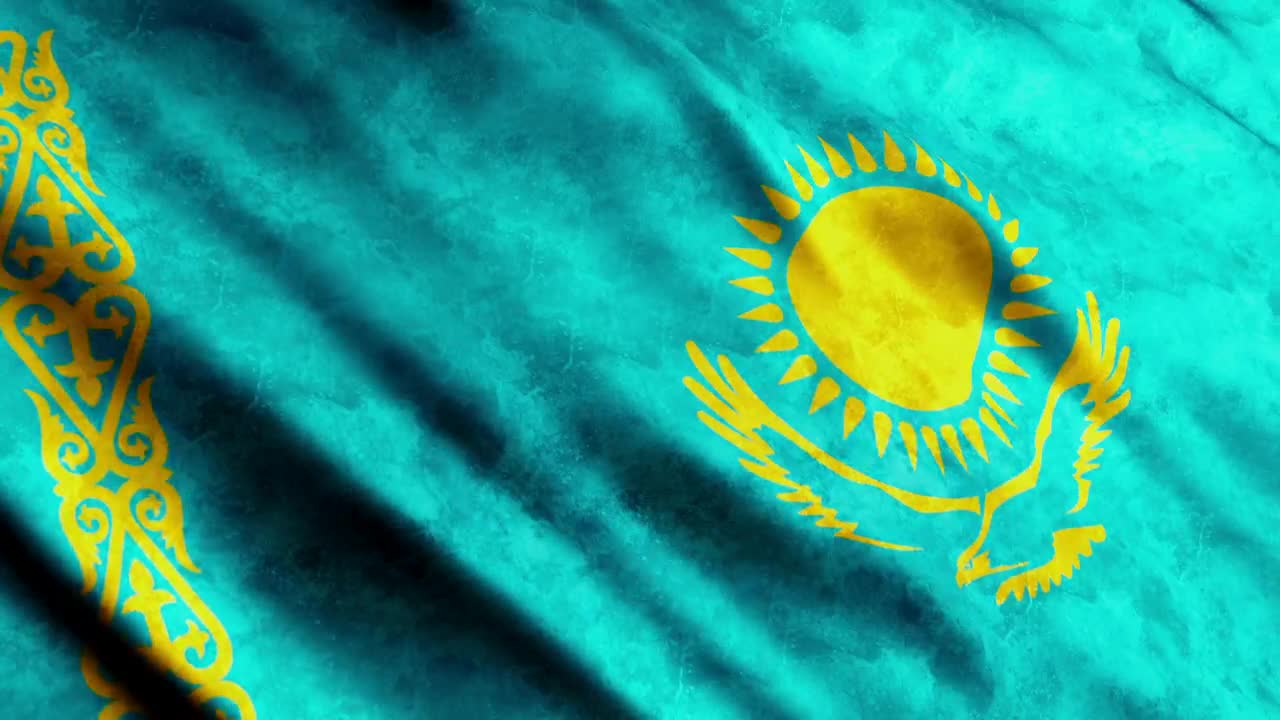 Stock Video Kazakhstan Flag Waving Slow Animated Wallpaper - Free Download