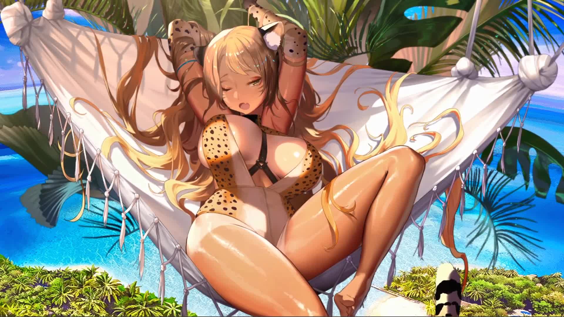 Wery Cute Kitty Girl in Summer Live Wallpaper - Free Download
