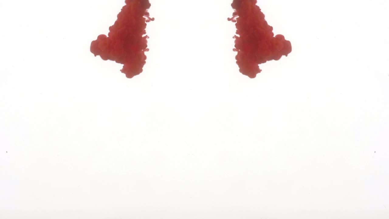 Video Stock Cloud Of Red Ink In Water Mirroring On White Background Live Wallpaper For PC - Free Download