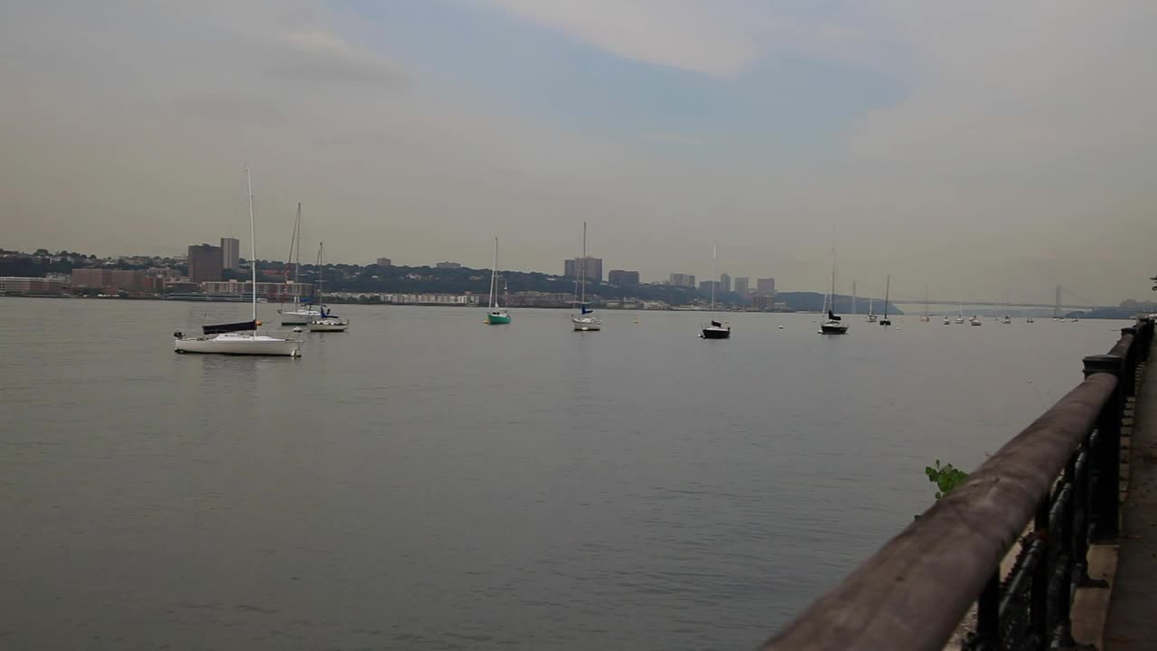 Free Stock Video Sailboats Anchored In The Hudson Live Wallpaper - Free Download