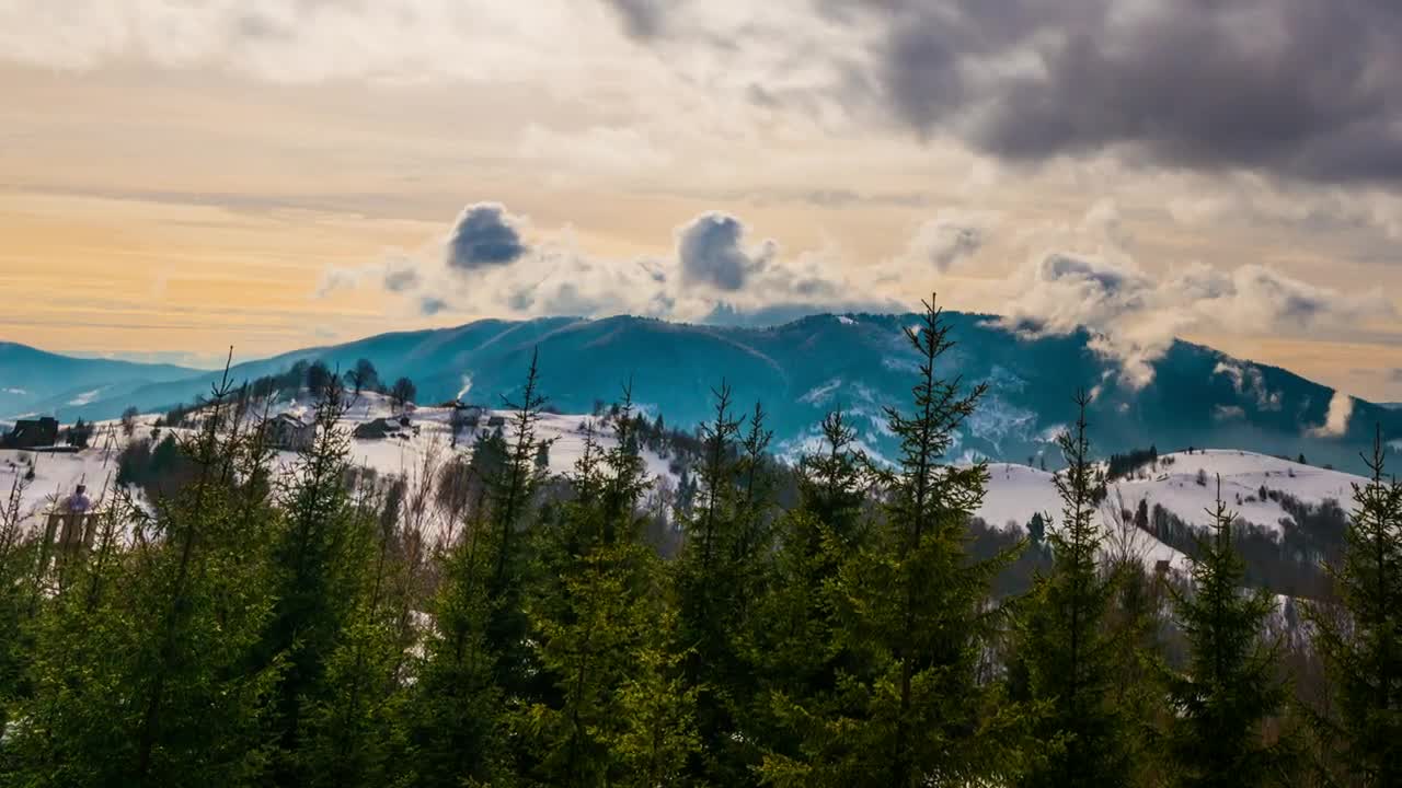 Video Stock Clouds Moving Over Cold Forests Live Wallpaper For PC - Free Download