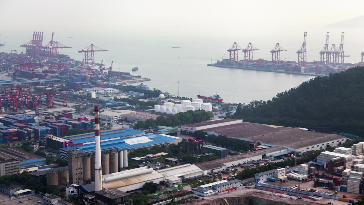 Stock Video Industrial Landscape Of Trading Port In Shenzhen Animated Wallpaper - Free Download