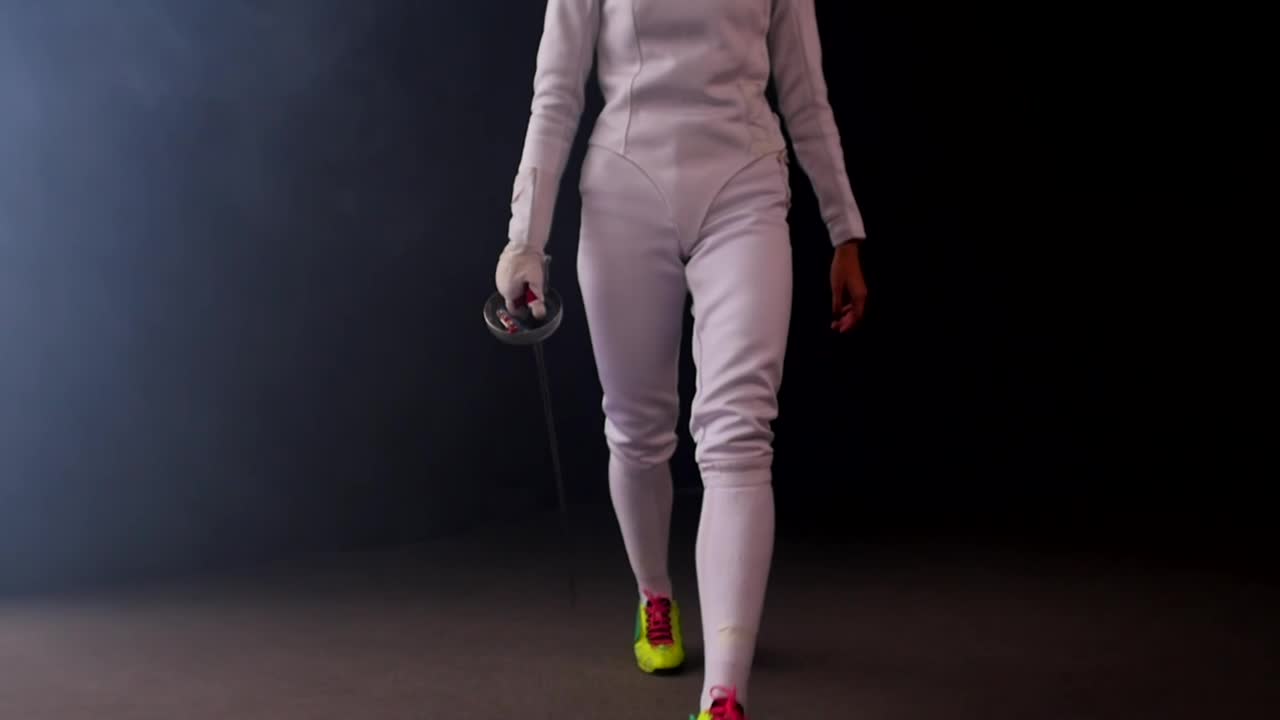Stock Video Fencer Walking In A Dark And Smoky Place Live Wallpaper For PC - Free Download