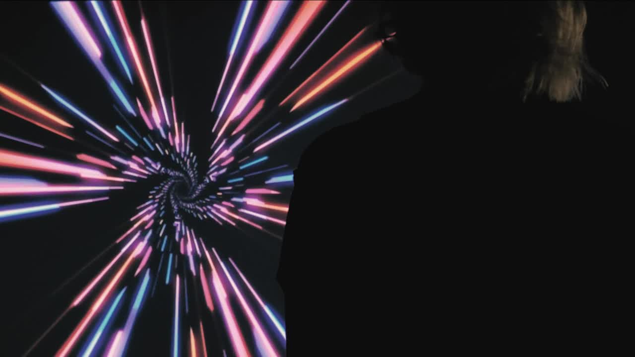 Stock Video Person In The Dark Observing A Lights Image Live Wallpaper - Free Download