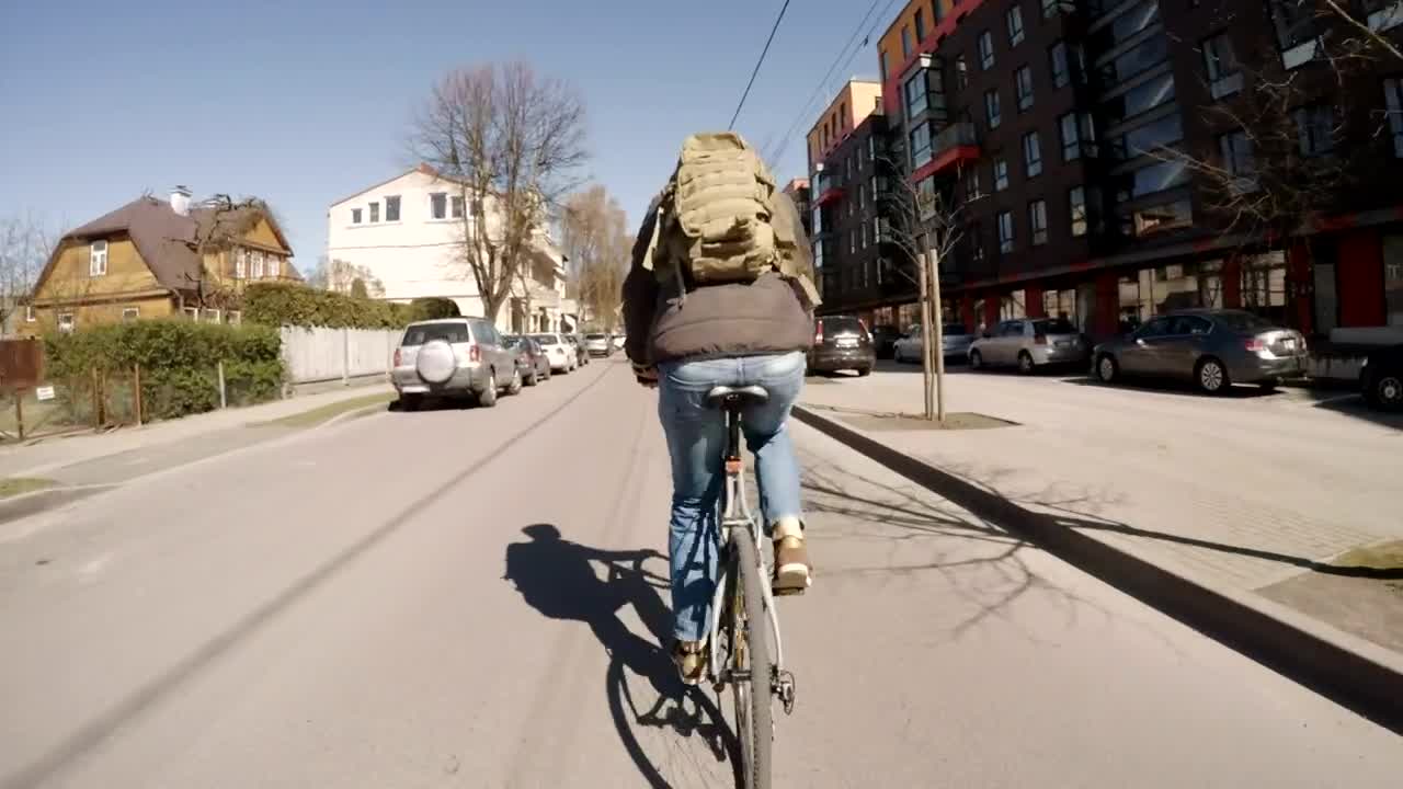 Stock Video Following A Bike Through The City Live Wallpaper For PC - Free Download