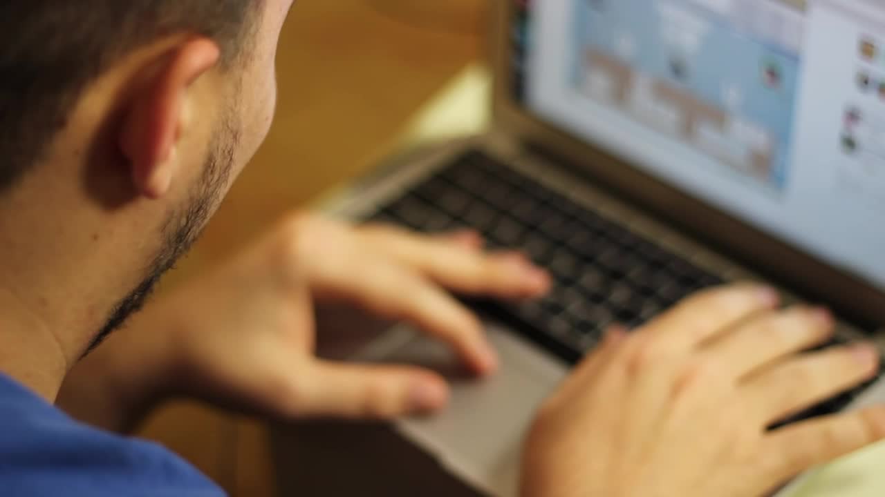 Free Stock Video Young Man Working On A Laptop Live Wallpaper - Free Download