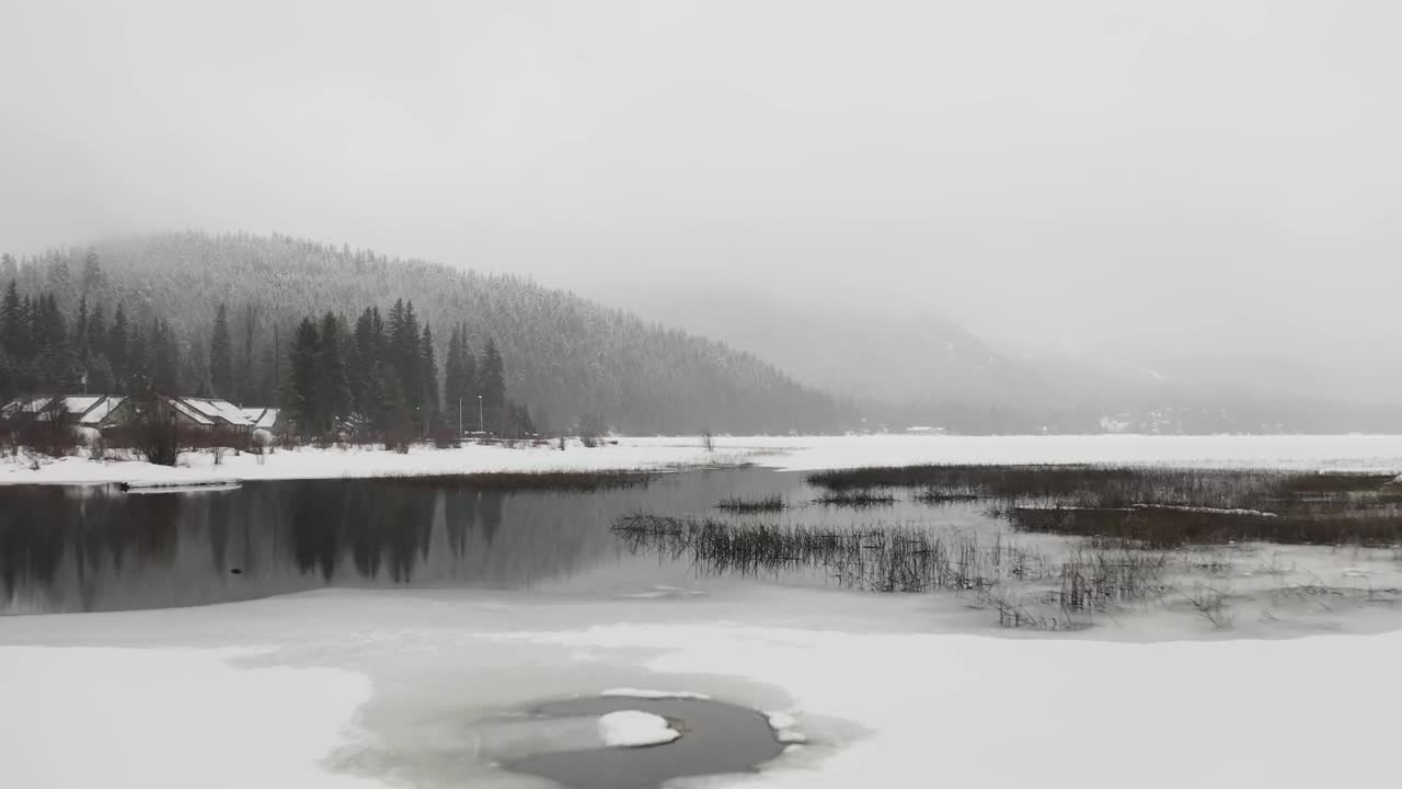 Stock Video Frozen Lake In Cold Weather And Snow Live Wallpaper For PC - Free Download