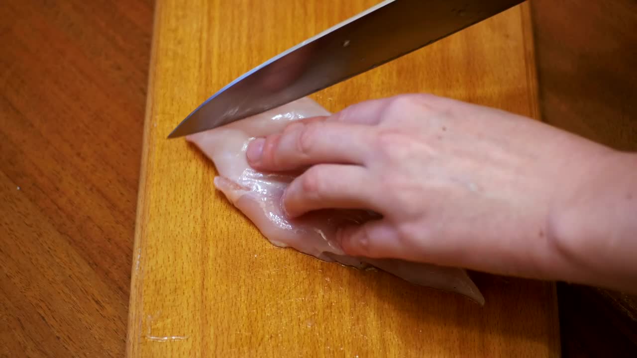 Free Video Stock Slicing Raw Chicken Meat Live Wallpaper - Free Download